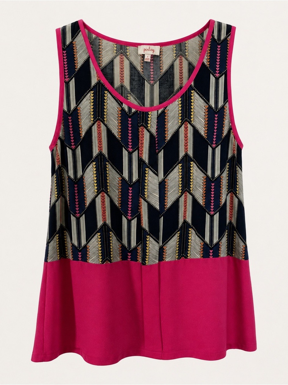 Pixley Geometric Colorblock Sleeveless Tank Top Size Small